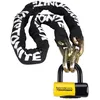 Image de Kryptonite New York Fahgettaboudit Chaîne de vélo et cadenas à disque de New York Noir/jaune