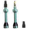 Image de Tubolight Paire Valves Tubeless 50mm Ergal 7075-T6 anodisé Vert
