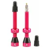 Image de Tubolight Paire Valves Tubeless 50mm Ergal 7075-T6 anodisé Rose