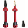 Image de Tubolight Paire Valves Tubeless 50mm Ergal 7075-T6 anodisé Rouge