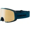 Image de HEAD Lunettes de ski et de snowboard unisexe Horizon 2.0 5K + verres de rechange - Doré/bleu pétrole - Taille unique