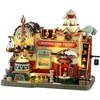 Image de LEMAX Bâtiment en Mouvement et Musique Christmas Cake Factory en résine H24.5 x 27.8 x 17.7 cm