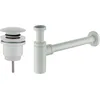 Image de Damast - Ensemble bonde et siphon standard blanc mat modèle rond pour évier KITSCA2 - RUB7742 - Blanc mat