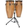 Image de Latin Percussion LPA647-SW Aspire Ensemble de congas en bois 28 cm et 30,5 cm Noyer Siam Noir
