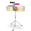 Image de Latin Percussion LP257-B Tito Puente 14" & 15" Timbales timbales en laiton avec accordage traditionnel