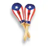 Image de Latin Percussion LP393-PR Salsa Rawhide Maracas PR Flag