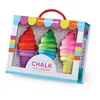 Image de Crocodile Creek - Set de 3 Craies Glaces à l’Italienne pour enfants 3 ans et plus - Accessoire créatif coloré pour trottoir, jardin ou ardoise - Activité ludique et artistique en plein air