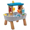 Image de Step2 Rain Showers Splash Tub Table d'eau avec 10 Accessoires - Gris & Marron | Activité pour Le Jardin