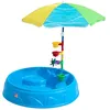 Image de Step2 Play and Shade Pataugeoire avec Parasol Et des Accessoires pour Enfants | Jouet Enfant À Eau pour Le Jardin
