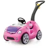 Image de Step2 Wisper Ride Voiture Enfant Porteur Auto en ROSE | Véhicule Jouet avec barre de poussée pour Enfants dès 1.5 ans