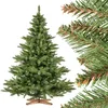 Image de FairyTrees Sapin de Noël Artificiel 180cm NORDMANN | Arbre de Noël avec Support en Bois | Sapin avec Tronc Vert | Made in EU