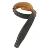 Image de Levys Leathers M26GF-BLK sangle de guitare en cuir rembourrée, noir