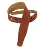 Image de Levys Leathers MS26-RST sangle de guitare en suède, couleur rouillé