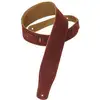 Image de Levys Leathers MS26-BRG sangle de guitare en suède rouge bordeaux