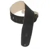 Image de Levys Leathers MS4-BLK sangle de guitare en suède, noir