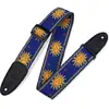 Image de Levys Leathers MPJG-SUN-BLU sangle de guitare tissée avec motifs - soleils sur fond bleu