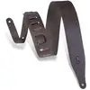 Image de Levys Leathers M17D-DBR sangle de guitare en cuir - marron foncé (effet usé)