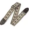 Image de Levys Leathers M8HTV-007 sangle de guitare tissée avec motifs - blanc vintage