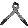 Image de Levys Leathers MGJ-001 sangle de guitare tissée avec motifs - bleu et blanc