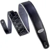 Image de Levy's M26VCP-BLK_GRY Sangle de Guitare Reversible Vinyl White Piping 2 3/4" - Black Grey