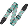 Image de Levy's Leathers MPD2-121 Sangle de guitare en polyester avec extrémités en cuir véritable Motif flamants roses Largeur 5 cm