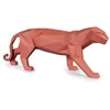 Image de LLADRÓ Panther Figurine. Coral Matte. Figurine Panthère en Porcelaine.