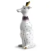 Image de LLADRÓ. Figurine en Porcelaine Amis Inattendus Chien. Sculpture de Design Contemporain Représentant Un Chien en Porcelaine Brillant Décoré en Tons Pastel et Lustre Doré.