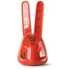 Image de LLADRÓ Figurine en Porcelaine Le Lapin en Rouge et Détails Dorés. Sculpture de Design Innovant de l'Horoscope Chinois.