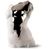 Image de LLADRÓ Fluidité éternelle. Figurine décorative d'un torse féminin de style classique. Sculpture en porcelaine blanche mate décorée en lustre argenté qui coule sur la pièce et symbolise la dualité.