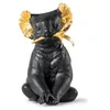 Image de LLADRÓ Figurine en Porcelaine Koala en Noir avec des Détails Dorés de la Collection Boldblack. Figurine Décorative Remarquée pour Son Modélisme Réaliste et Précis
