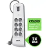 Image de Multiprise USB BELKIN 8 prises parafoudres + 2 USB