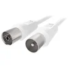 Image de Belkin - Câble d'antenne TV Coaxial, 75dB avec Connecteurs en Nickel, M/F - 5M - Blanc
