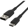 Image de Belkin BoostCharge câble USB-C, câble de recharge USB-C vers USB-A, câble USB Type-C, cable USB C pour iPhone 16, iPhone 15, Samsung Galaxy S24, S23, iPad Pro, Google Pixel, etc., 15 cm, noir