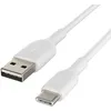 Image de Belkin BoostCharge câble USB-C, câble de recharge USB-C vers USB-A, câble USB Type-C, cable USB C pour iPhone 16, iPhone 15, Samsung Galaxy S24, S23, iPad Pro, Google Pixel, etc., 15 cm, blanc