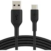 Image de Belkin BoostCharge câble USB-C, câble de recharge USB-C vers USB-A, câble USB Type-C, cable USB C pour iPhone 16, iPhone 15, Samsung Galaxy S24, S23, iPad Pro, Google Pixel, etc., 3 m, noir