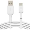 Image de Belkin BoostCharge câble USB-C, câble de recharge USB-C vers USB-A, câble USB Type-C, cable USB C pour iPhone 16, iPhone 15, Samsung Galaxy S24, S23, iPad Pro, Google Pixel, etc., 3 m, blanc