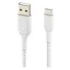Image de Câble tressé - BELKIN - USB-C vers USB-A - 1 m - Blanc
