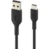 Image de Câble tressé - BELKIN - USB-C vers USB-A - 2 m - Noir