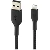 Image de Câble tressé - BELKIN - Lightning vers USB-A - 2 m - Noir