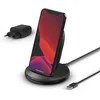 Image de Belkin Chargeur à induction BoostCharge Stand 15 W (chargeur sans fil Qi rapide pour iPhone, Samsung, Pixel etc.) - Noir - Almentation incluse