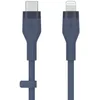 Image de Belkin Câble USB-C vers Lightning BoostCharge Flex en silicone (1 m), certifié MFi (20 W), recharge Power Delivery pour iPhone 14/14 Plus, 13, 12, Pro, Max, mini, SE, iPad, etc. (bleu)