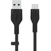 Image de Belkin BoostCharge Flex câble USB-C vers USB-A en silicone, certifié USB-IF, câble USB C pour iPhone 16, iPhone 15, Samsung Galaxy S24, S23, S22, iPad, MacBook, Note, Google Pixel, etc, 3 m, noir
