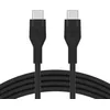 Image de Belkin BoostCharge Flex câble USB-C vers USB-C en silicone, certifié USB-IF, recharge Power Delivery, câble USB C pour iPhone 16, iPhone 15, MacBook, iPad Pro, Galaxy S24, Google Pixel, etc, 2 m, noir