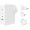 Image de Belkin Chargeur secteur GaN 4 ports, 140 W, USB-C Power Delivery, chargeur rapide, port USB-A, pour iPhone, Samsung Galaxy, Google Pixel, iPad, MacBook, ordinateur portable, tablette, etc.