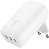 Image de Belkin BoostCharge Chargeur Secteur 3 Ports USB-C avec PPS de 67 W (pour appareils USB-C PD 3.1 comme l’iPhone 16 (Tous modèles), MacBook Pro, AirPods, Galaxy, etc., Blanc)
