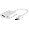 Image de Belkin Adaptateur RockStar USB-C 3,5 mm audio + recharge (adaptateur audio avec USB-C Power Delivery de 60 W, pour iPhone 15, iPad Pro, Galaxy, Note, Google Pixel, LG, Sony Xperia, blanc) NPA004btWH