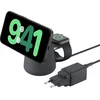 Image de Belkin BoostCharge Pro Station de Charge 2-en-1 avec MagSafe, Chargeur sans Fil avec Charge Rapide 15W, pour iPhone 17, iPhone Air, Pixelsnap, Les AirPods, et Tout Appareil MagSafe