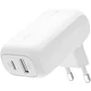 Image de Belkin BoostCharge Chargeur USB Double Port (42 W, USB-C, USB-A, Chargeur Rapide iPhone 16, 16 Plus, 16 Pro, 16 Pro Max, 15, 14, 13, Samsung Galaxy S24, S23, Plus, Ultra, iPad, AirPods, etc., Blanc)