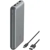 Image de Belkin Batterie Externe USB-C 20000mAh (Power Bank Puissance de 20K, entrée et Sortie USB-C, 2 Ports USB-A, câble USB-C vers USB-A fourni, pour iPhone, Galaxy, Pixel, iPad, AirPods) - Gris sidéral
