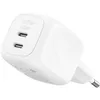 Image de Belkin Chargeur USB C Multiple, 50 W, Chargeur Secteur GaN 2 Ports, Recharge Rapide pour MacBook, iPhone 17, iPad Pro, Chromebook, Galaxy S25 Ultra, Pixel 10, etc. - Accessoires de Voyage - Blanc